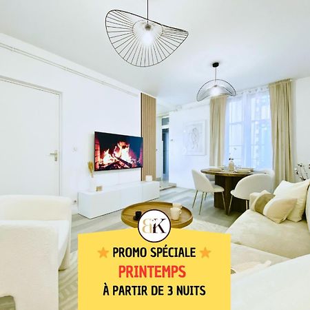 Le Subtil - Best Keys - Elegance & Confort - 2 Chambres Separees - Lit Queen Size - Smart Tv Netflix - Entre Gare & Centre Ville - A 1H De Paris - Wifi Fibre - Check-In Autonome Sens Luaran gambar